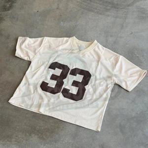 T-shirt en maille surdimensionné pour homme, style streetwear hip-hop, respirant, décontracté, tendance estivale - Product Image 1