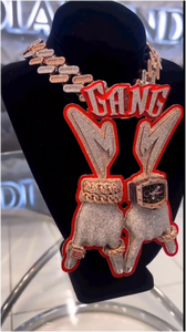 เครื่องประดับฮิปฮอปคุณภาพสูง จี้แฟชั่นรูปสัญลักษณ์รูปมือร็อคแอนด์โรล ชุบทอง 18K ประดับโมอิสซาไนต์ ผ่านการทดสอบ GRA เหมาะสำหรับงานปาร์ตี้ - Product Image 5