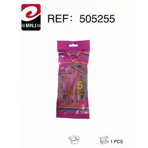 Rasoi usa e getta 5 pezzi con lama in acciaio inossidabile e corpo in plastica per la cura del corpo maschile e uso domestico - Product Image 1