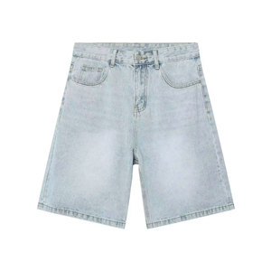 Short en jean pour homme, confortable, élégant, mode quotidienne, style unisexe, coupe régulière, durable, respirant, tissu doux. - Product Image 6