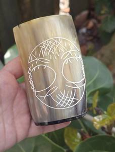 Handmade Real Buffalo Horn Drinking Horn Cup Medieval-Style Viking Glass for Wine and Beer - Product Image 3
