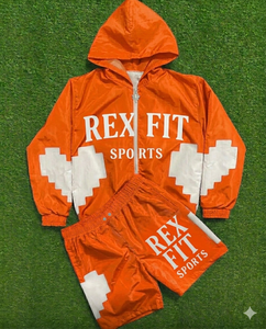 Conjunto Deportivo Informal para Hombre, Cortavientos, Transpirable, Chaqueta y Pantalones Cortos de Poliéster, Conjunto de 2 Piezas para Verano - Product Image 2