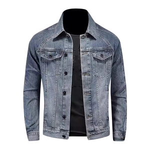 <b>Men</b> <b>Denim</b> <b>Jacket</b> 2025 New Arrival High Quality Wholesale Custom <b>Denim</b> <b>Jacket</b> Washed Custom <b>Men</b> Jean <b>Jackets</b> - Product Image 1