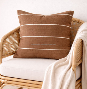Housse de coussin lombaire en terre cuite tissée à la main, 30 × 50 cm, coussin décoratif rayé pour canapé, coussin d'appoint, décoration moderne - Product Image 6