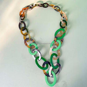 Collier de corne de festival classique pour les fêtes et les vêtements de bureau Collier de chaîne de corde élégant - Product Image 3