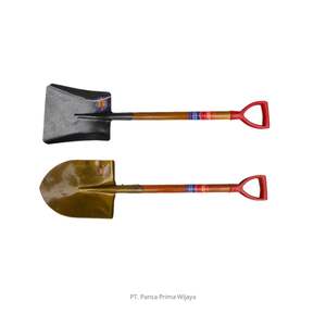 พลั่วเหล็กคุณภาพสูงสำหรับงานหนักพร้อมด้ามไม้ |   เครื่องมือขุดดินสำหรับสวนและงานก่อสร้างระดับพรีเมียม ใบมีดขนาด 300 มม. แบบแบน/ปลายแหลม - Product Image 2