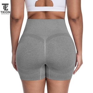 Solid Color Soft <b>Women</b> Fitness Sports <b>Short</b> <b>Leggings</b> Comprehensive Training Jog High Waist Yoga <b>Shorts</b> with OEM ODM - Product Image 4