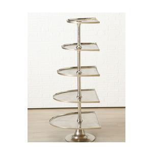 Étagère à cupcakes décorative pour mariage, pour la décoration de la maison, support à gâteaux XL en aluminium coulé argenté, 170 cm, cinq niveaux - Product Image 6