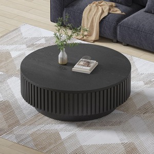 Modern <b>Round</b> Wooden Coffee <b>Table</b> Minimalist Design Living Room Furniture Decorative Home Accent Piece - Product Image 5