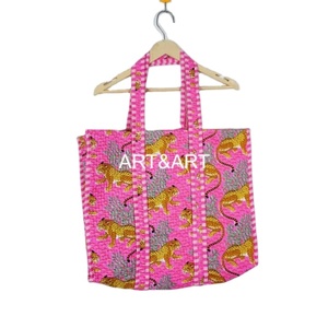Women's Vintage Bohemian Cotton Tote Bag Floral Quilted Block Print Open Daily Use <b>Storage</b> Grocery Fashionable All Seasons - Product Image 1