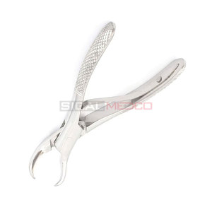 Forceps d'extraction manuel allemand en acier inoxydable 23S pour molaires inférieures pédiatriques, poignée universelle en corne de vache à ressort, haute qualité, usage général - Product Image 3