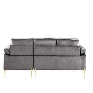 Divano in Velluto Grigio Urbano per Soggiorno - Product Image 4
