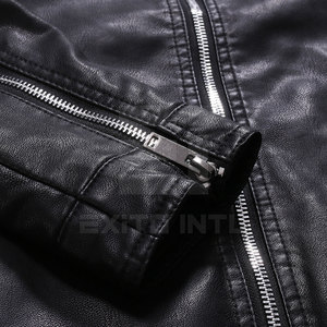 Veste en cuir pour homme à prix bas, col montant, automne-hiver, meilleure qualité, écologique, style streetwear, respirante - Product Image 6