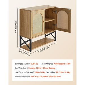Mobiletto da Bagno a Parete con 2 Ante e Ripiano Regolabile per Organizzazione WC e Medicinali in Materiale MDF - Product Image 5