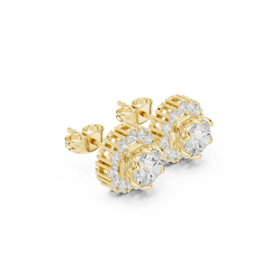 Blossom Bliss 14K ต่างหูระย้าคริสตัลอินเทรนด์เครื่องประดับปาร์ตี้หรูหราชุบทอง - Product Image 5