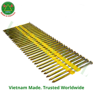 3'' x 0.131 Steel Plastic Strip <b>Nails</b> with Smooth Shank & Flat Head Style From Vietnam Factory | Clavos en tira plástica - Product Image 1