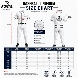 ชุดเบสบอลสีขาวสำหรับทุกเพศ RONAL SPORTS เสื้อเจอร์ซีย์แขนสั้นติดกระดุม พิมพ์ลายโลโก้ด้วยความร้อน ปรับแต่งชื่อทีมได้ - Product Image 6