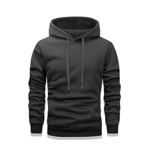 Sudadera con Capucha Beige Crema al por Mayor para Hombre, Sudadera Lisa de Forro Polar, Estilo Casual Holgado, Ropa Urbana - Product Image 2