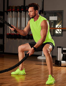 Débardeur en coton pour homme, grande taille, léger, tricoté, pour la salle de sport, entraînement, été, décontracté, sans manches, évacuation de l'humidité - Product Image 2