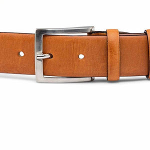 Cinturón Casual de Cuero Genuino Negro Clásico para Hombre, Hebilla de Aleación, 38 mm de Ancho, Transpirable y Ecológico - Product Image 4
