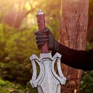 Réplica de Espada de Damasco Hecha a Mano: Maestros del Universo |   Cosplay, regalo de aniversario para esposo, regalo para padre e hijo. - Product Image 5
