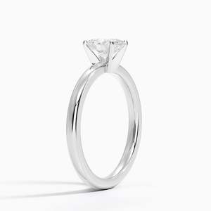 SOJ <b>Ring</b> 01 Oval Cut 925 Silver Rhodium Plated Classic Five Stone Prong Set Solitaire Engagement Wedding <b>Ring</b> GRA Certified 2ct - Product Image 2