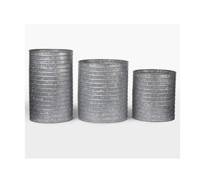 Maceta de Metal Galvanizado con Diseño Exclusivo de Copos de Nieve, Estilo Rústico para Hogar, Jardín y Exteriores - Product Image 6