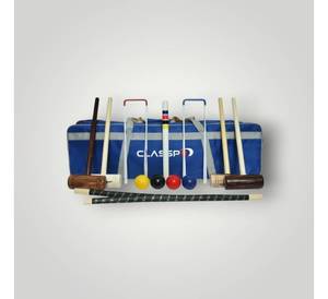 6 Player Wooden <b>Croquet</b> Set with Carry Bag Outdoor Lawn Garden Family Game Premium Mallets Colored <b>Balls</b> Wickets & Stakes - Product Image 1