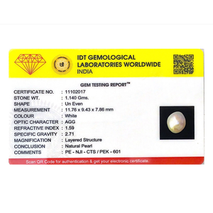 Natural Baroque Keshi Pearl 5.7 Carat Loose Gemstone for Jewelry Making - Product Image 4