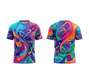 T-shirt sportif personnalisé avec logo frontal par sublimation, polyester, séchage rapide, pour hommes et femmes, vêtements de sport, fitness, course à pied - Product Image 2