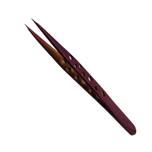 Pince à épiler professionnelle pour extensions de cils, droite, à pointe fine, pour une préhension et un isolation précisés, pince à épiler pour cils volumineux - Product Image 1