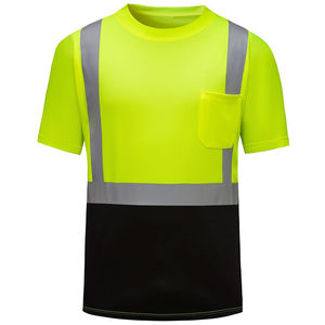 T-shirt de travail réfléchissant pour hommes, haute visibilité, classe 1 ANSI, avec LED clignotante, respirant, logo, confortable, léger, vêtements de sécurité pour les travailleurs - Product Image 4