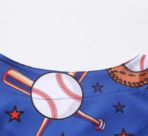 Maillot de baseball respirant sublimé sur mesure, entièrement boutonné, équipement d'équipe, veste de baseball aux couleurs vives pour hommes - Product Image 3