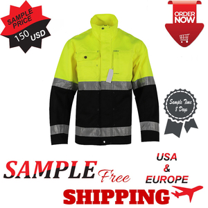 Chaqueta de Seguridad Impermeable de Alta Visibilidad Reflectante ANSI Clase 2, Ropa de Trabajo de Invierno con Logotipo Personalizado para Trabajadores de la Construcción y Carreteras - Product Image 4