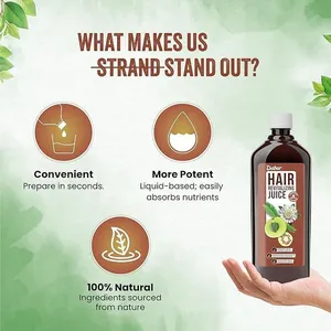 Extracto Herbal Líquido Dabur para el Crecimiento del Cabello y Control de la Caída con Aloe Vera, Bhringraj, Ashwagandha y Noni - Product Image 3