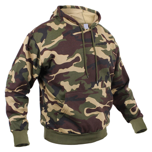 Sweat à capuche camouflage en gros pour hommes, pull à manches longues en coton et polyester, épais et surdimensionné, pour garçons - Product Image 5