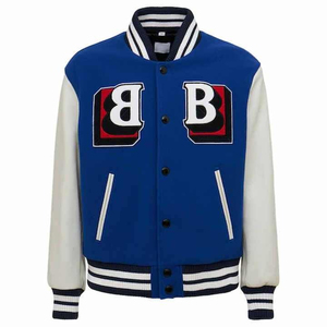 Blouson universitaire personnalisé en gros avec col montant et 100 % laine pour marques de vêtements américaines, logo et patch personnalisés, style universitaire tendance - Product Image 1