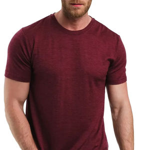 T-shirt en laine mérinos super fine pour homme – Couche de base, évacuant l'humidité, respirant, séchage rapide, anti-odeur, sans démangeaisons, grandes tailles américaines - Product Image 4