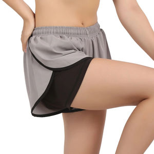 Pantalones Cortos Deportivos de Cintura Alta Elástica con Diseño de Bloques de Color de Secado Rápido y Logotipo Personalizado, de Alta Calidad a un Precio Asequible en Pakistán - Product Image 4