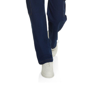 Pantalon cargo ample pour homme grande taille, coupe droite, en toile de coton, taille haute avec poches, vêtements décontractés d'automne - Product Image 2