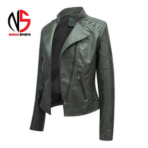 Chaqueta de Cuero al por Mayor OEM para Mujer, de Alta Calidad, Secado Rápido, Transpirable, Cómoda, Elegante, Chaquetas de Cuero Genuino para Mujer 2026 - Product Image 5