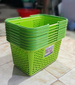 Cesta de compras de plástico con asas de plástico Vietnam C/O, C/Q, ISO ODM 100 MOQ - Product Image 3