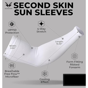 Mangas de Béisbol Elásticas para Deportes al Aire Libre, Protección UV, Color Blanco Sólido, Buena Calidad, Nuevo Producto, Mejor Proveedor - Product Image 5