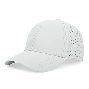 Casquette de baseball personnalisable respirante à 6 panneaux 100 % coton, ajustable, pour adulte, sportive, séchage rapide, protection solaire avec votre logo - Product Image 3