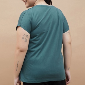 Innovative Cotton Super Soft Customized Printed Woven Fabrics Casual Plus Size short sleeve Women's <b>T</b>-<b>Shirt</b> Manufacture in BD - Product Image 4