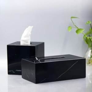 Trending Travertine Stone Napkin Holder Luxury Tabletop <b>Tissue</b> Stand Decorative Home Decor Organizer - Product Image 4
