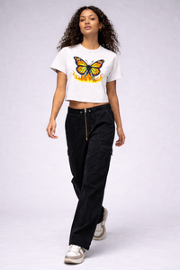 Camiseta Casual de Cuello Redondo para Mujer, Corte Ajustado, Manga Corta, Transpirable, Ecológica, de Jersey, con Estampado de Serigrafía, de Secado Rápido - Product Image 3