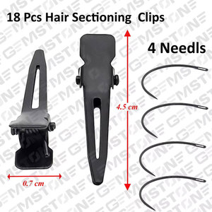 Professional Stainless Steel Hair Extension Tools <b>Kit</b> Including Extension Pliers <b>Weaving</b> Thread Parting Section Clips - Product Image 3