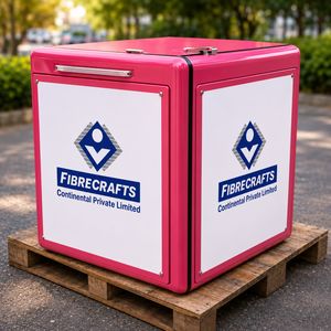 Boîte de rangement en PRV FIBRERAFTS Continental Private Limited 2026, rayures rouges et grises, capacité 80L, pour la fabrication - Product Image 3