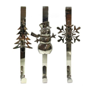 Support mural décoratif en métal pour couronne de Noël, motif flocon de neige, pour la maison, les fêtes et les décorations saisonnières de Noël - Product Image 1